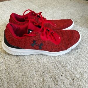 Under Armour Red and Black Running Shoes/ lifestyle shoes